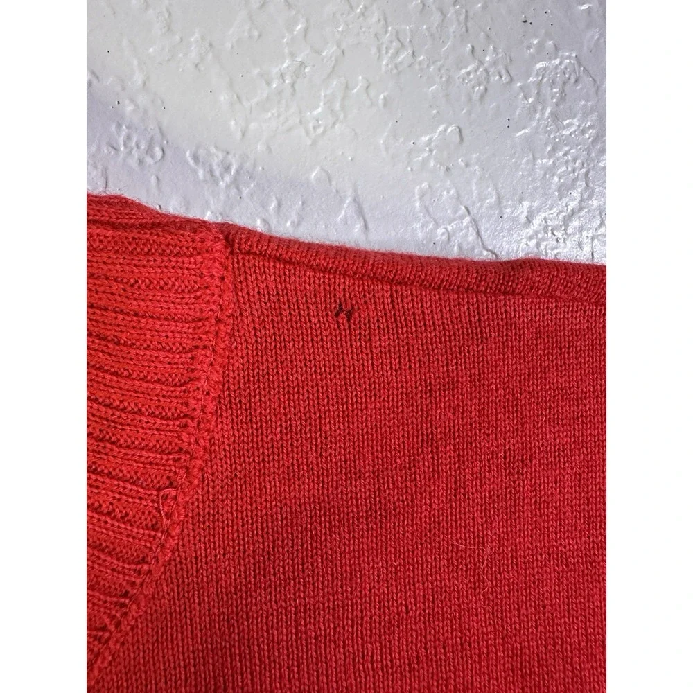 Vintage Pendleton Sweater Womens Size Medium Red Crewneck Pullover Wool USA 90s - Picture 5 of 12